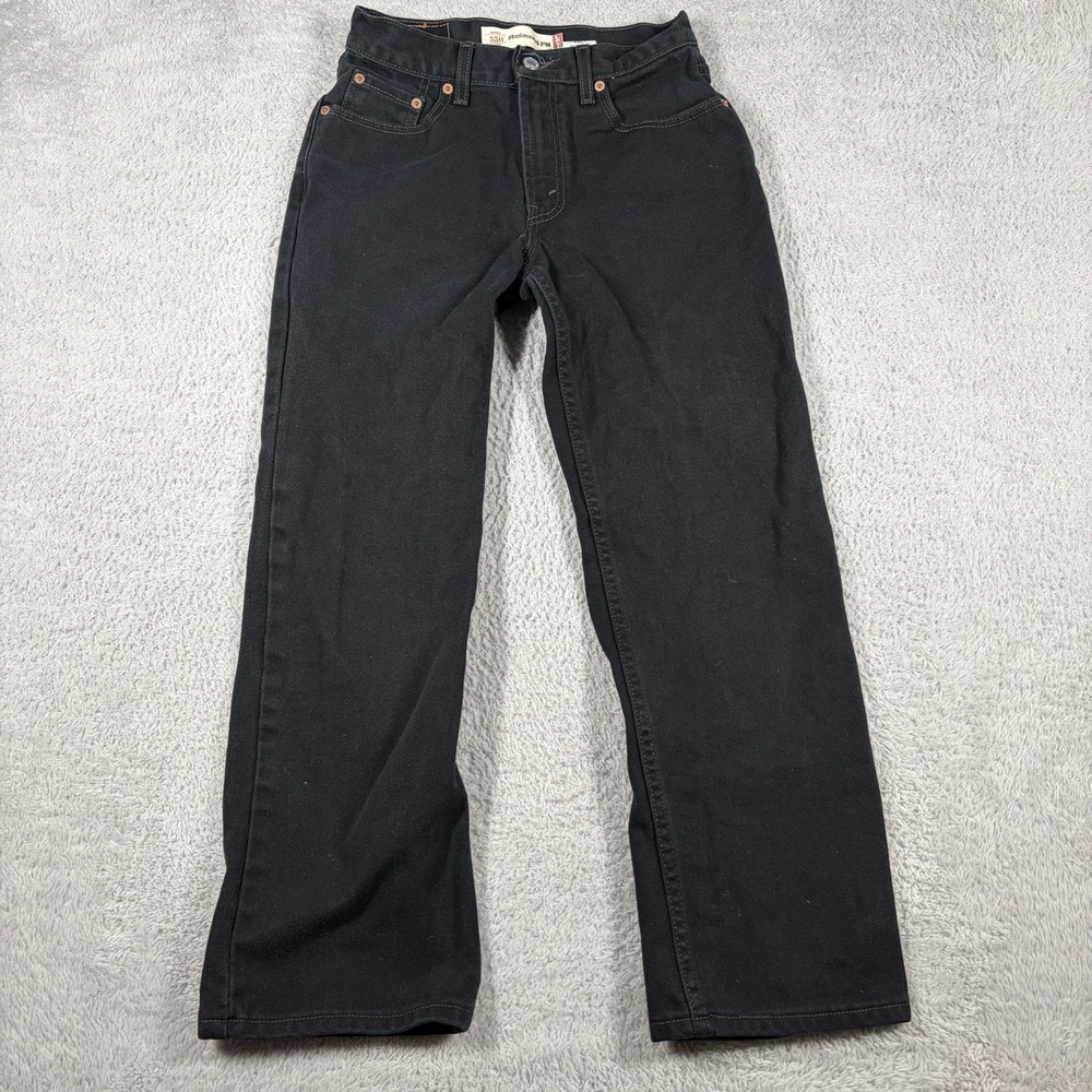 VINTAGE Levi's 550 Relaxed Fit Black 14 27x27 (Fits 25x26) Dark Classic